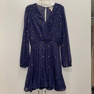 Altar'd State Gold Star Navy Dress